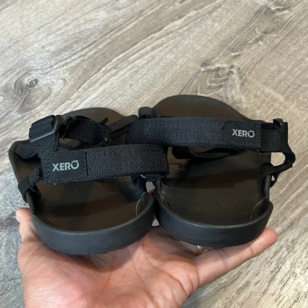 Xero Shoes Z-Trek Mens 12 Black Barefoot Minimalist Sport Hiking Sandals